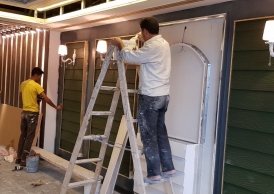 مراحل بازسازی رستوران تاویت
